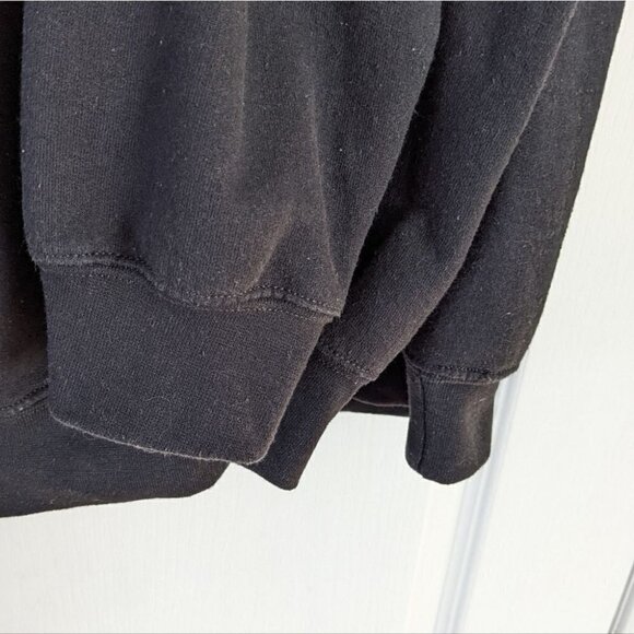 Reworked black sweatshirt japanese letters kawaii anime Large @M - Picture 5 of 9